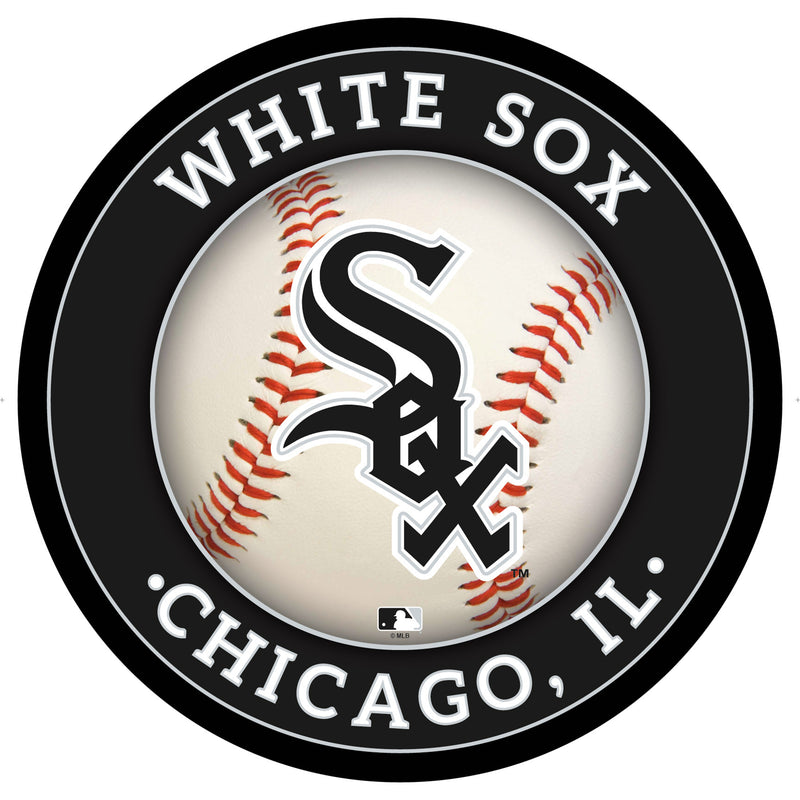 Chicago White Sox Baseball Round LED Wall Decor