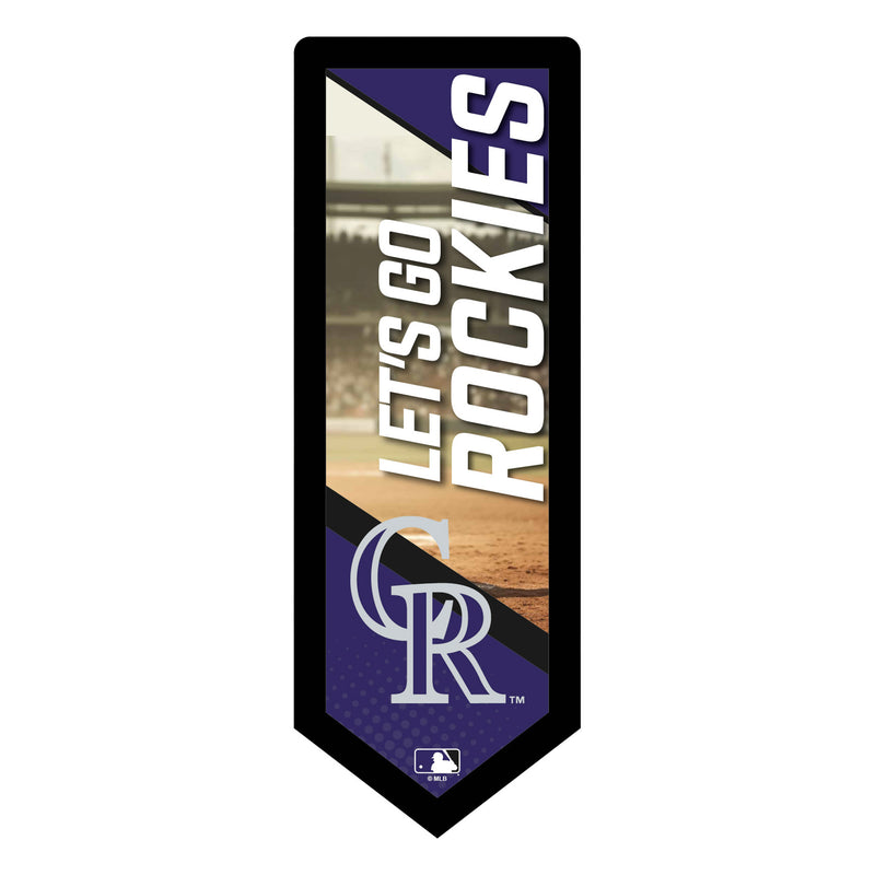 Colorado Rockies Baseball Pennant Glazelite LED Decor