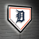 Detroit Tigers, LED Wall Decor, Edgelite, Baseball Homeplate