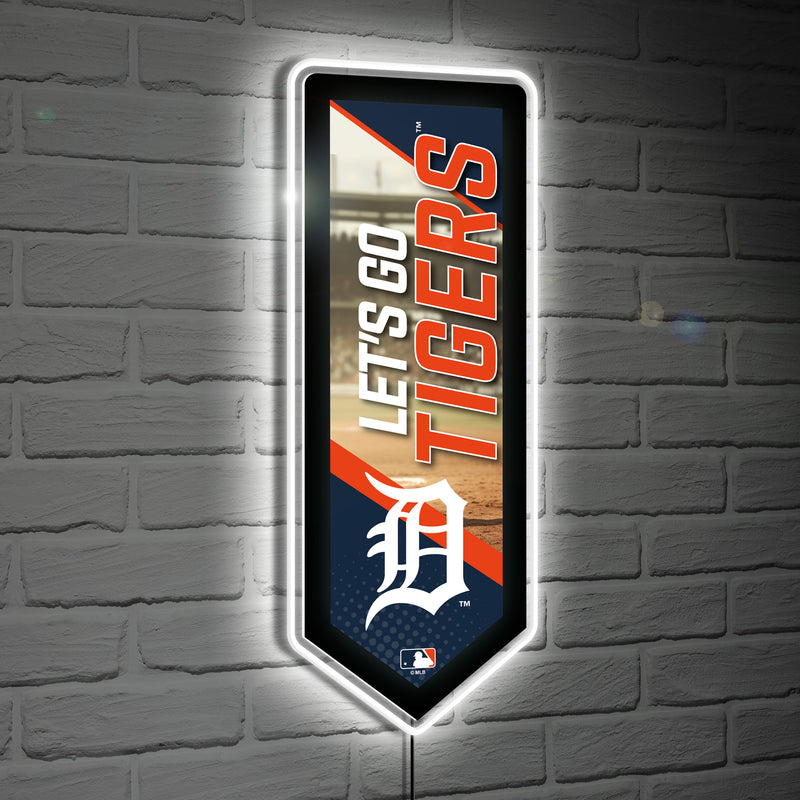 Detroit Tigers Baseball Pennant Glazelite LED Decor