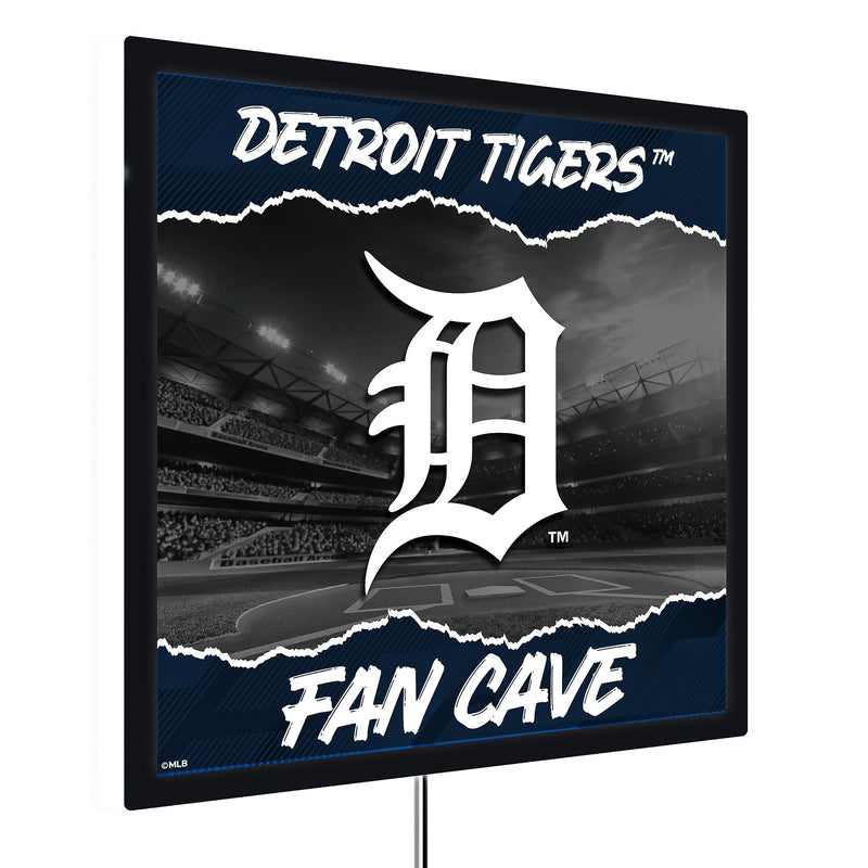 Detroit Tigers 23"H x 23"L LED Wall Decor, Edgelite, Square