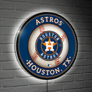 Houston Astros Baseball Large Round Edgelite LED Decor