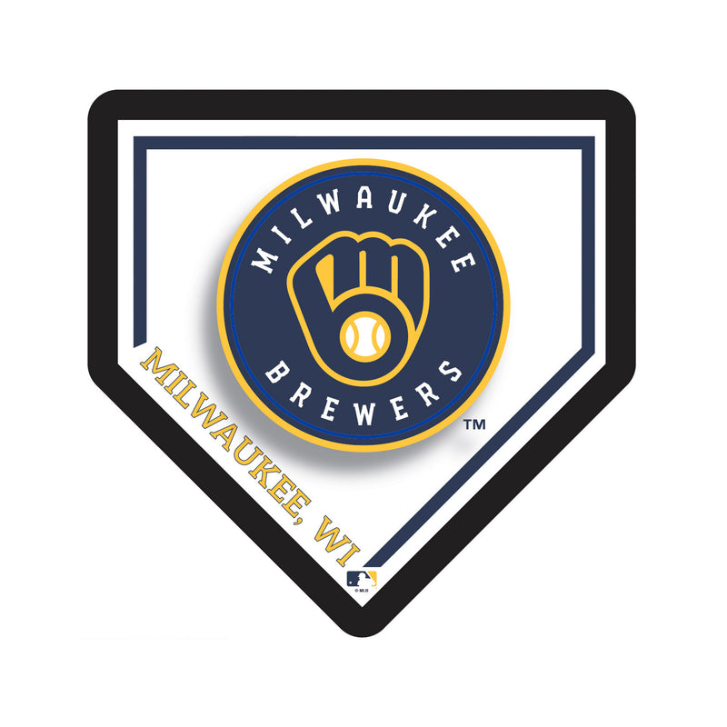 Milwaukee Brewers, LED Wall Decor, Edgelite, Baseball Homeplate