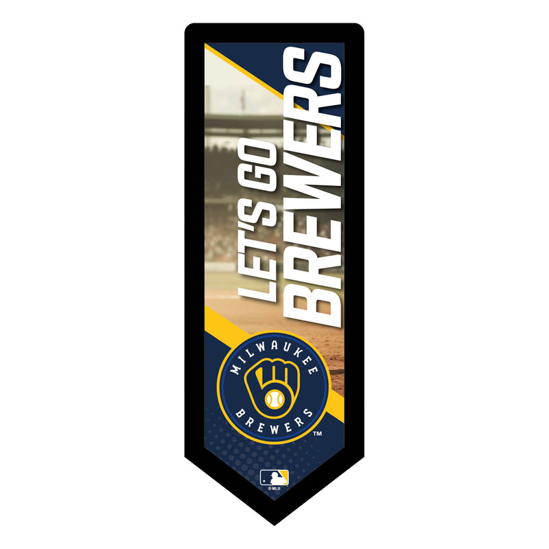 Milwaukee Brewers Baseball Pennant Glazelite LED Decor
