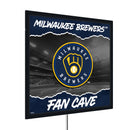 Milwaukee Brewers 23"H x 23"L LED Wall Decor, Edgelite, Square
