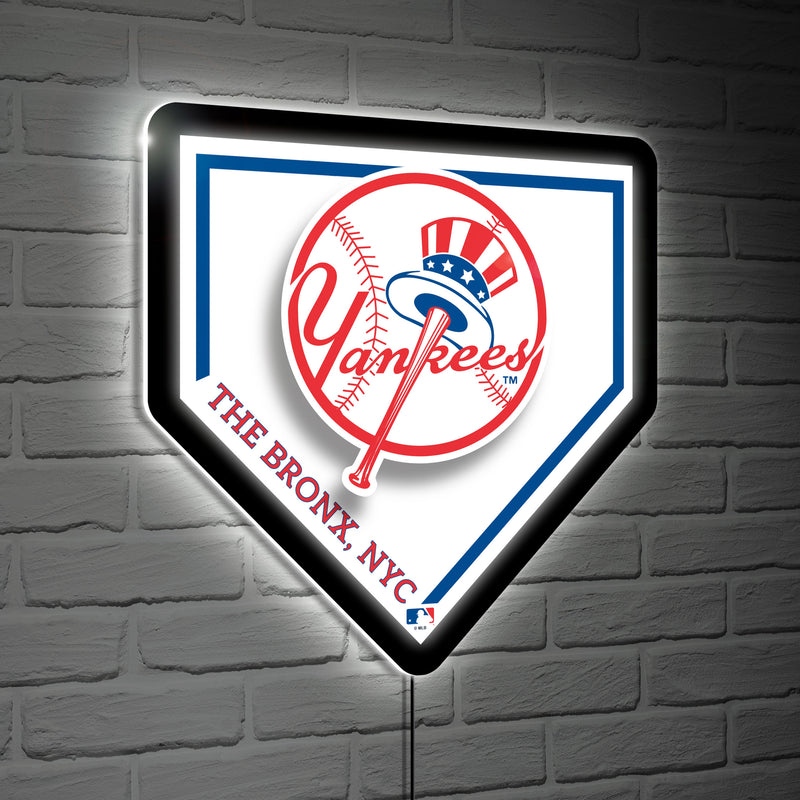 New York Yankees Baseball Homeplate LED Wall Decor