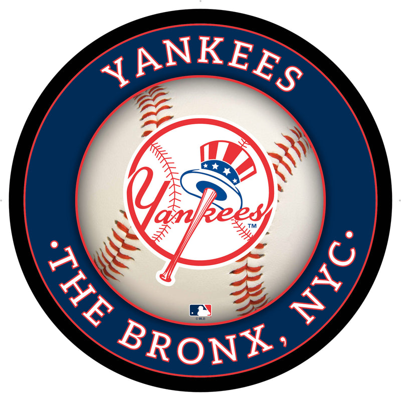 New York Yankees Baseball Round LED Wall Decor