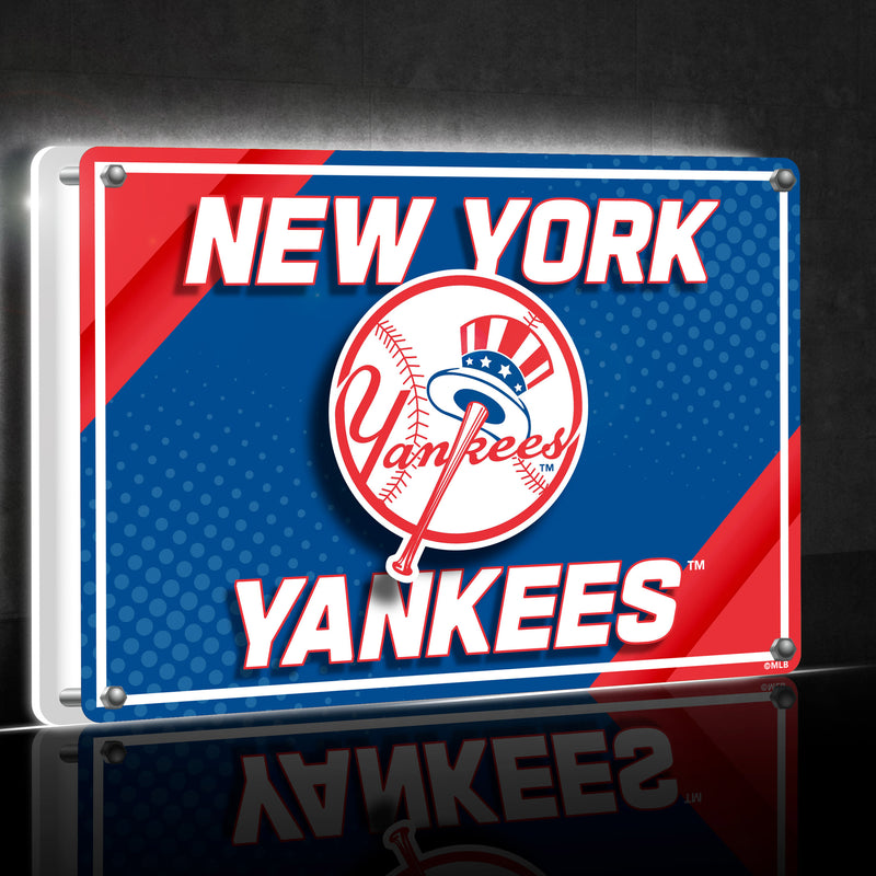 New York Yankees Rectangle Baseball LED Tabletop Decor