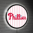Philadelphia Phillies Baseball Pinstripe Round LED Wall Decor