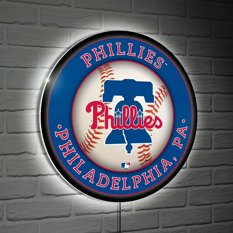 Philadelphia Phillies Baseball Large Round Edgelite LED Decor