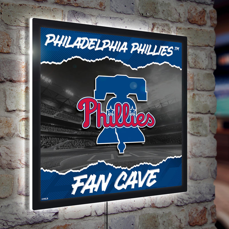 Philadelphia Phillies 23"H x 23"L LED Wall Decor, Edgelite, Square