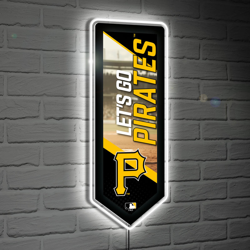 Pittsburgh Pirates Baseball Pennant Glazelite LED Decor