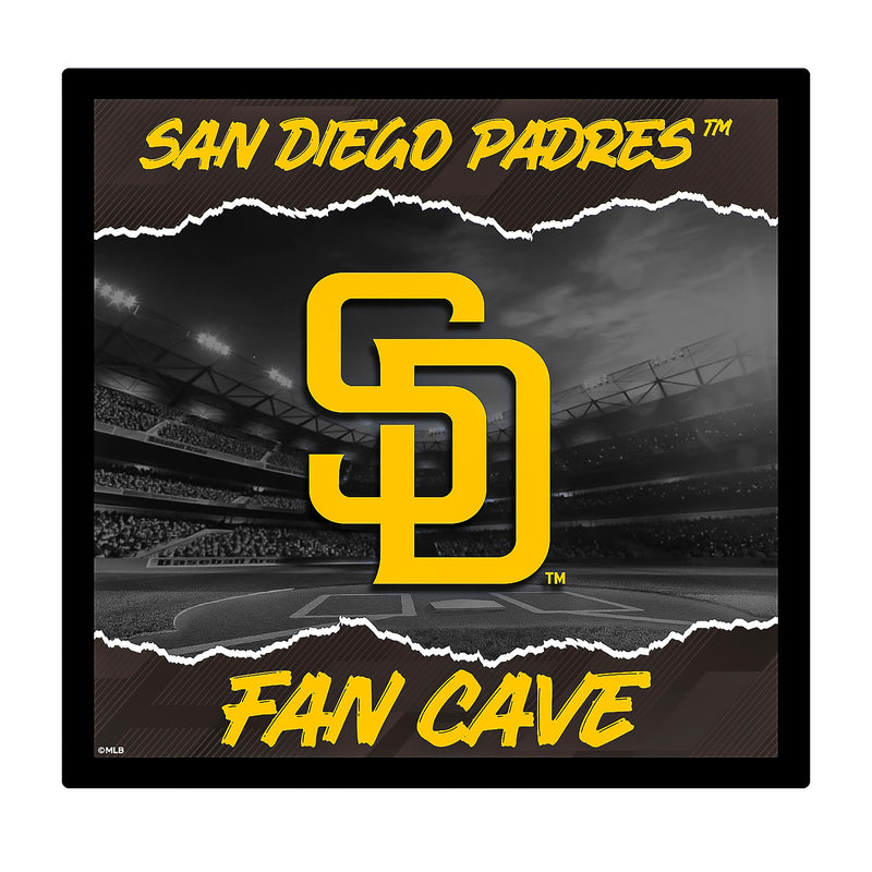 San Diego Padres 23"H x 23"L LED Wall Decor, Edgelite, Square