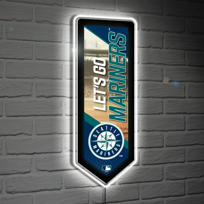 Seattle Mariners Baseball Pennant Glazelite LED Decor