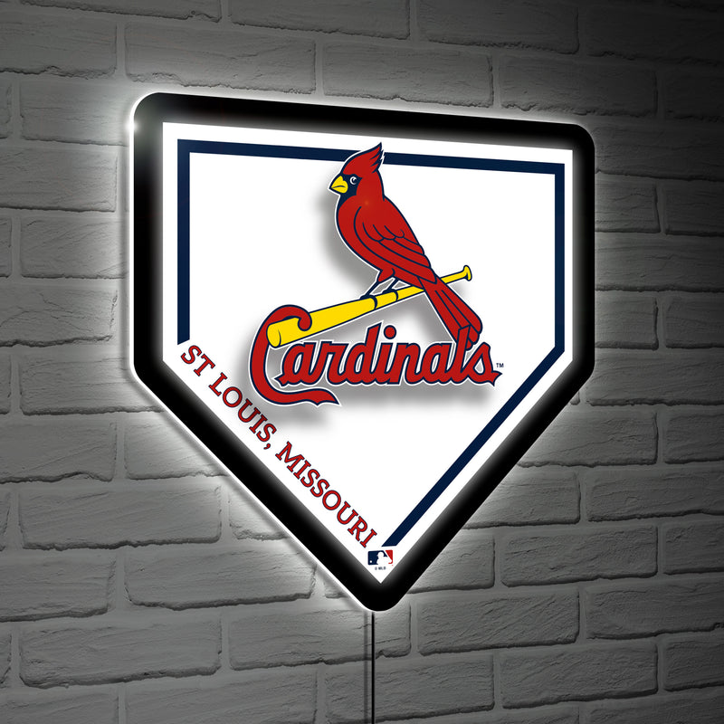 St Louis Cardinals, LED Wall Decor, Edgelite, Baseball Homeplate