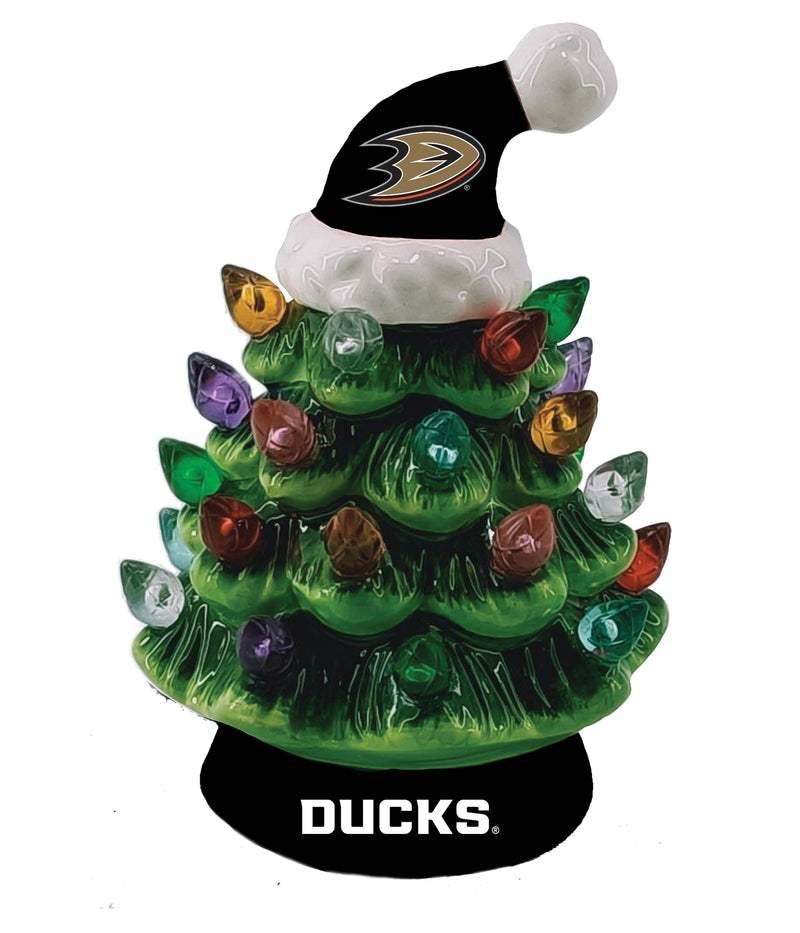 4" Mini LED Tabletop Christmas Tree, Anaheim Ducks,8led4350mt