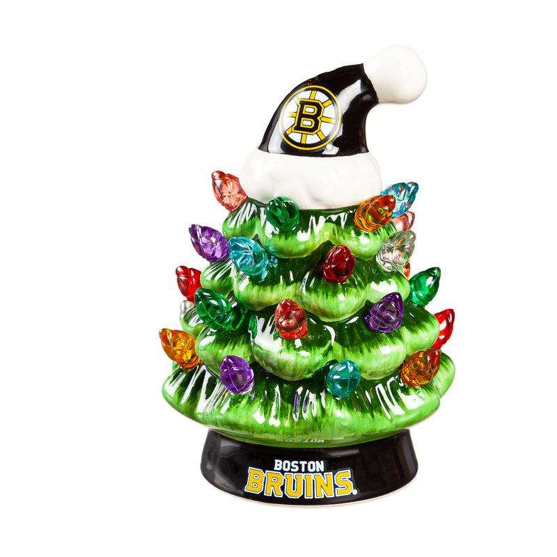 4" Mini LED Tabletop Christmas Tree, Boston Bruins,8led4351mt