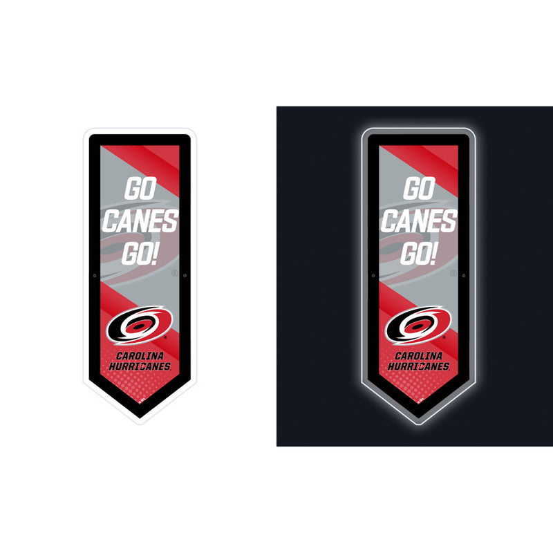 Carolina Hurricanes Hockey Pennant Glazelite LED Decor