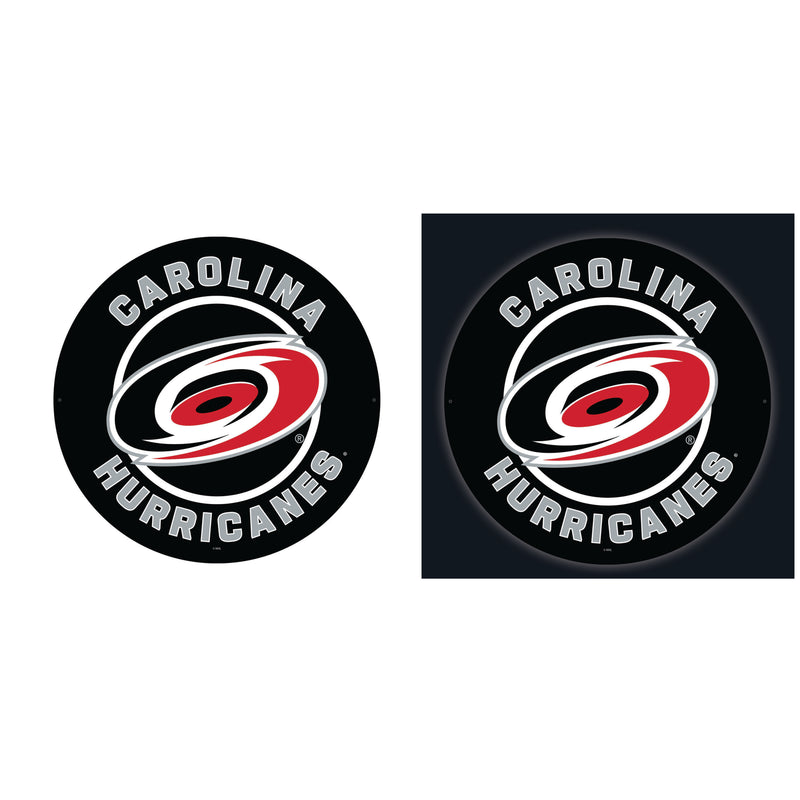 Carolina Hurricanes Hockey Large Round Edgelite LED Decor