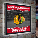 Chicago Blackhawks 23"H x 23"L LED Wall Decor, Edgelite, Square