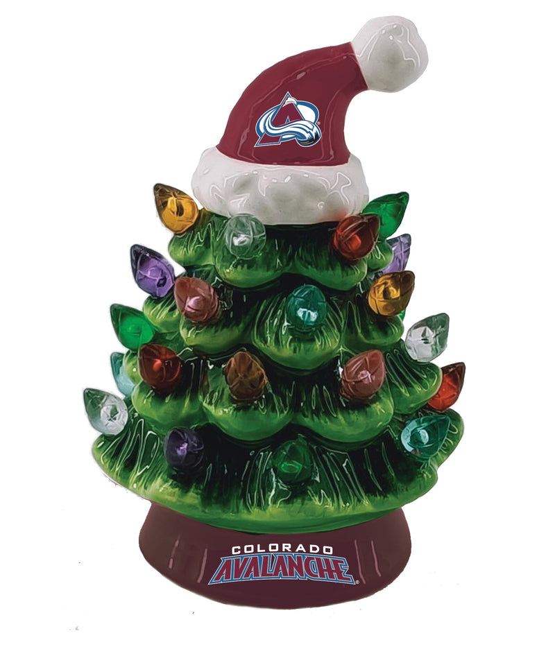 4" Mini LED Tabletop Christmas Tree, Colorado Avalanche,8led4356mt