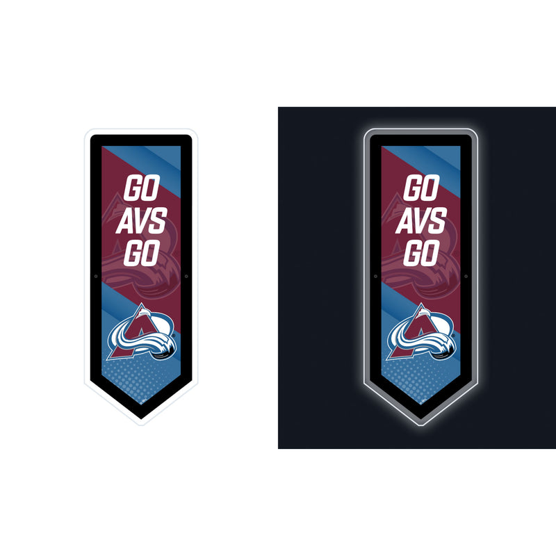 Colorado Avalanche Hockey Pennant Glazelite LED Decor