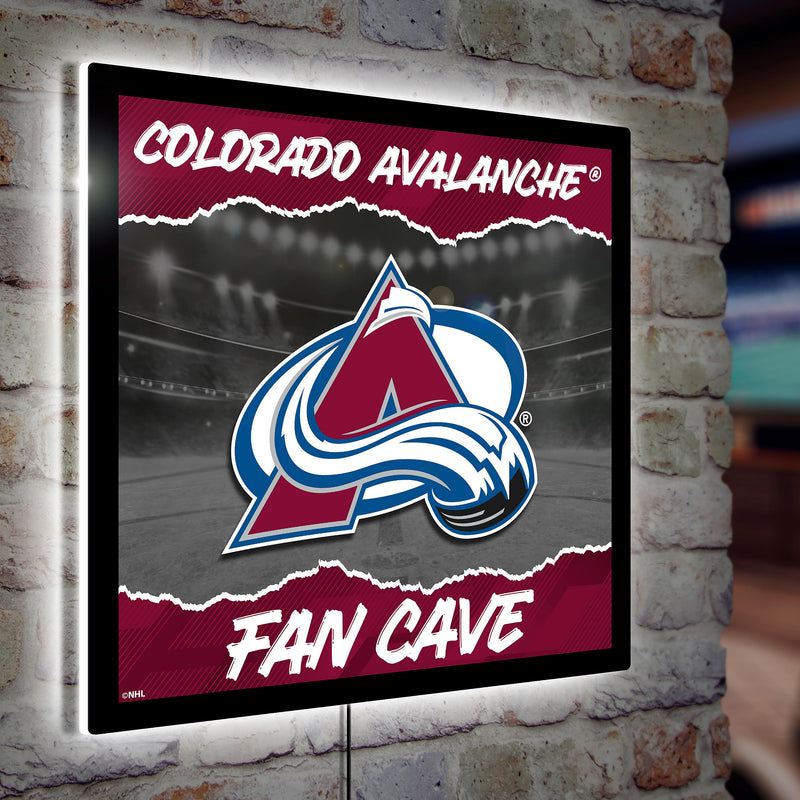 Colorado Avalanche 23"H x 23"L LED Wall Decor, Edgelite, Square
