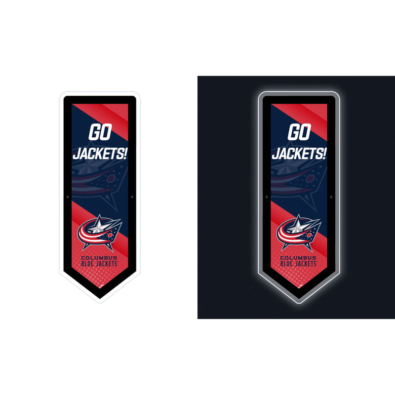 Columbus Blue Jackets Hockey Pennant Glazelite LED Decor
