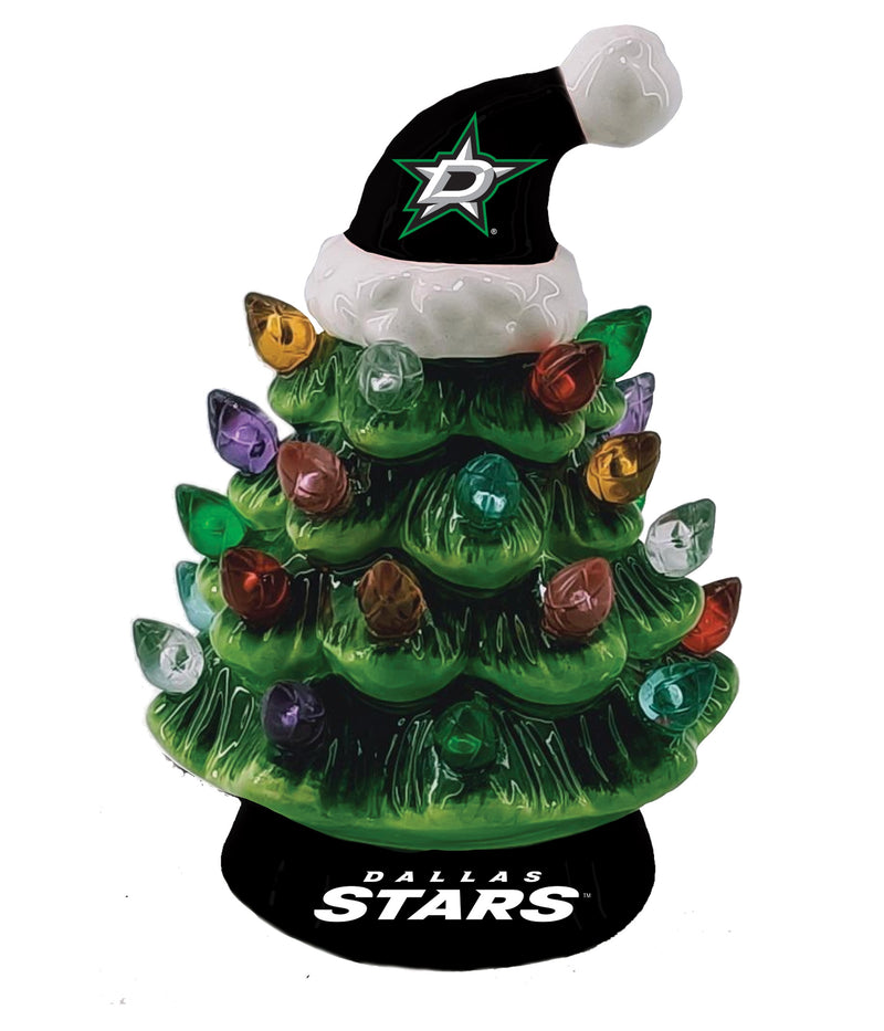 4" Mini LED Tabletop Christmas Tree, Dallas Stars,8led4358mt