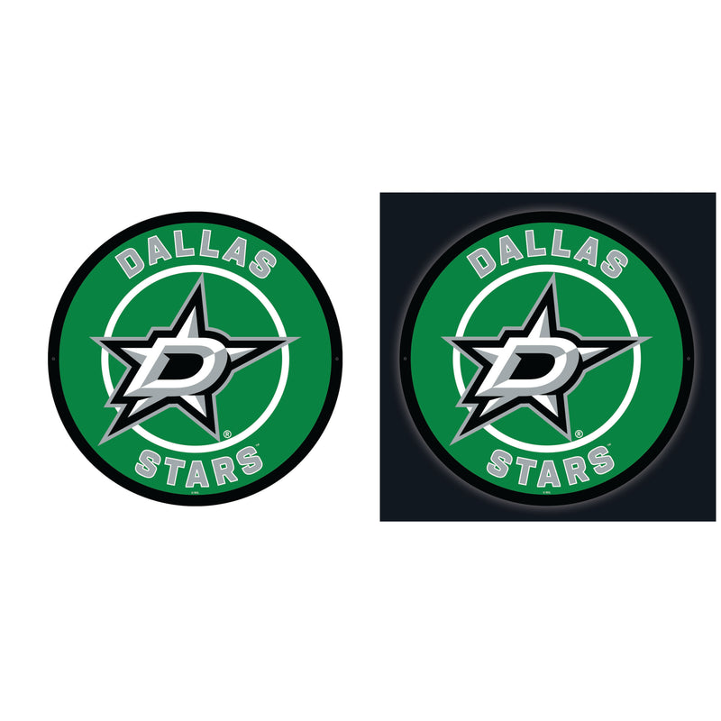 Dallas Stars Hockey Large Round Edgelite LED Decor