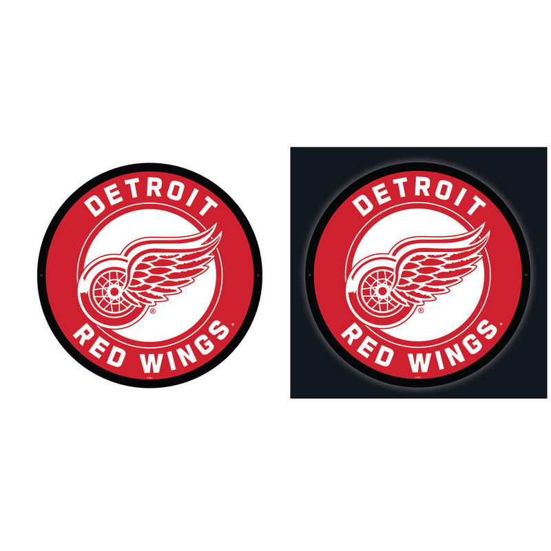 Detroit Red Wings Hockey Large Round Edgelite LED Decor