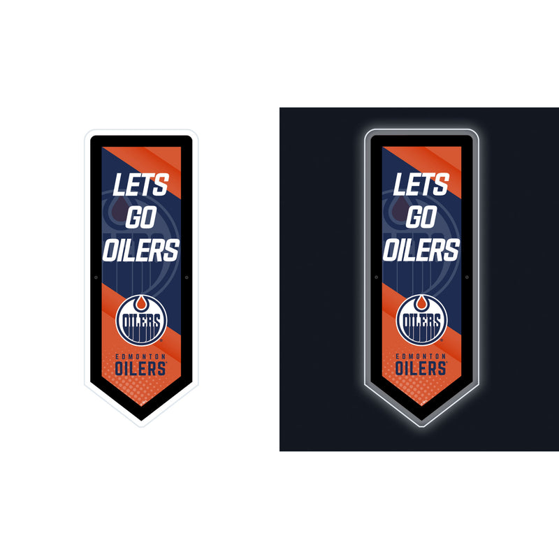 Edmonton Oilers Hockey Pennant Glazelite LED Decor
