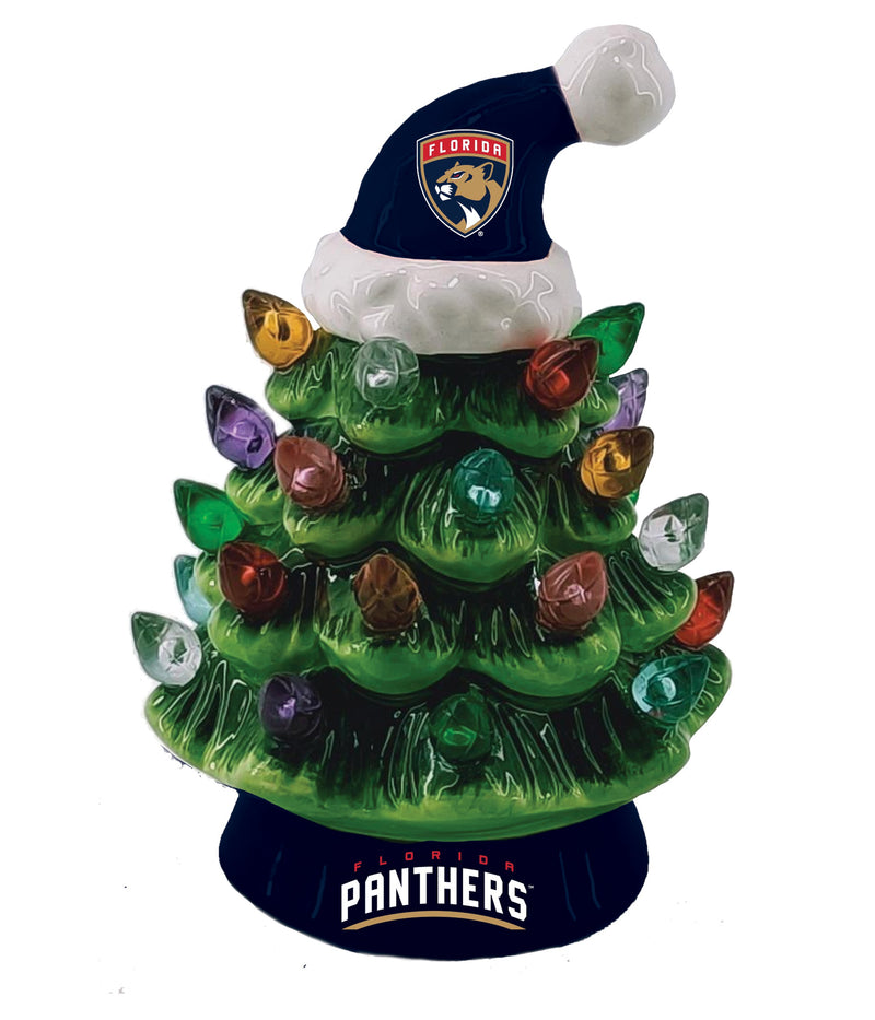 4" Mini LED Tabletop Christmas Tree, Florida Panthers,8led4361mt