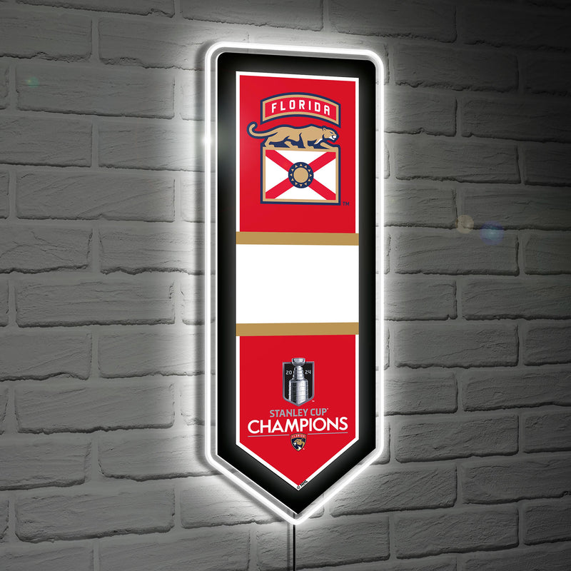 Florida Panthers LED Wall Decor, Pennant, Stanley Cup Champions 2024