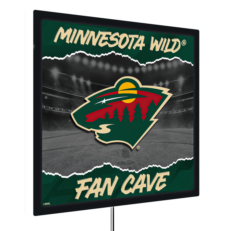 Minnesota Wild 23"H x 23"L LED Wall Decor, Edgelite, Square