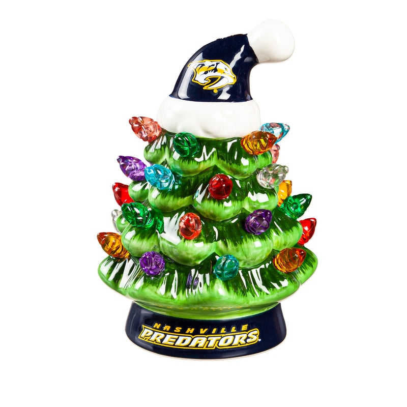 4" Mini LED Tabletop Christmas Tree, Nashville Predators,8led4365mt