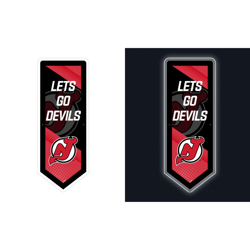 New Jersey Devils Hockey Pennant Glazelite LED Decor