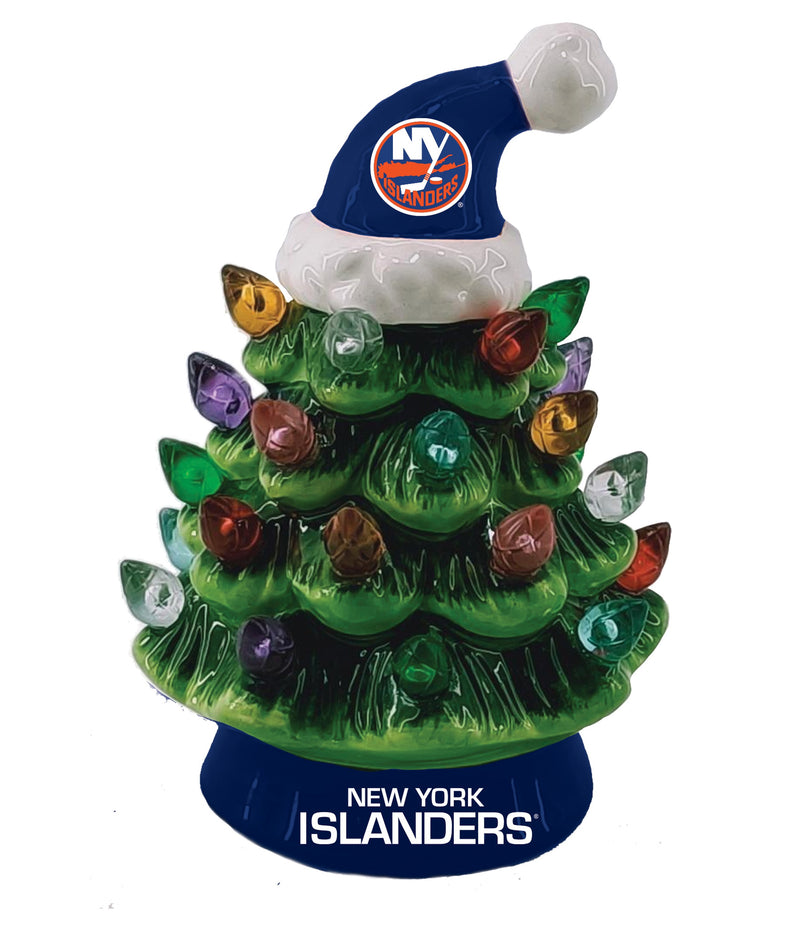 4" Mini LED Tabletop Christmas Tree, New York Islanders,8led4367mt