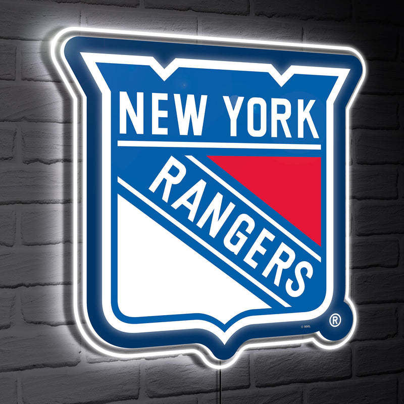 New York Rangers LED Wall Decor, Glazelite, Logo