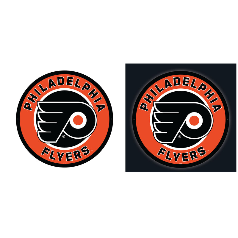 Philadelphia Flyers Hockey Large Round Edgelite LED Decor