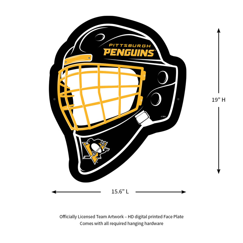 Pittsburgh Penguins Hockey Helmet Edgelite LED Decor