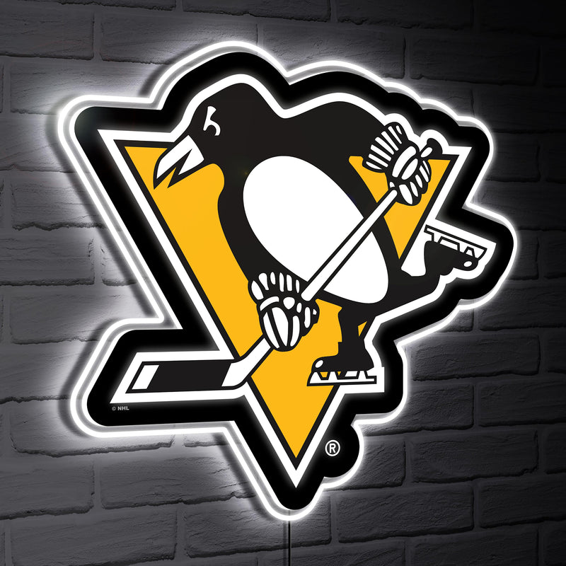 Pittsburgh Penguins LED Wall Decor, Glazelite, Logo