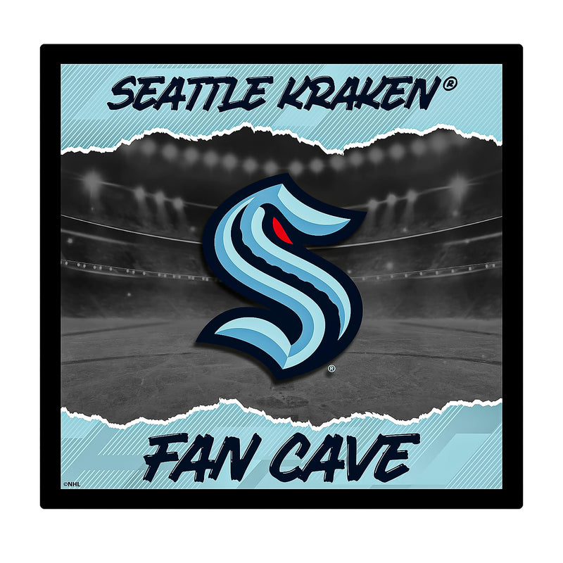 Seattle Kraken 23"H x 23"L LED Wall Decor, Edgelite, Square