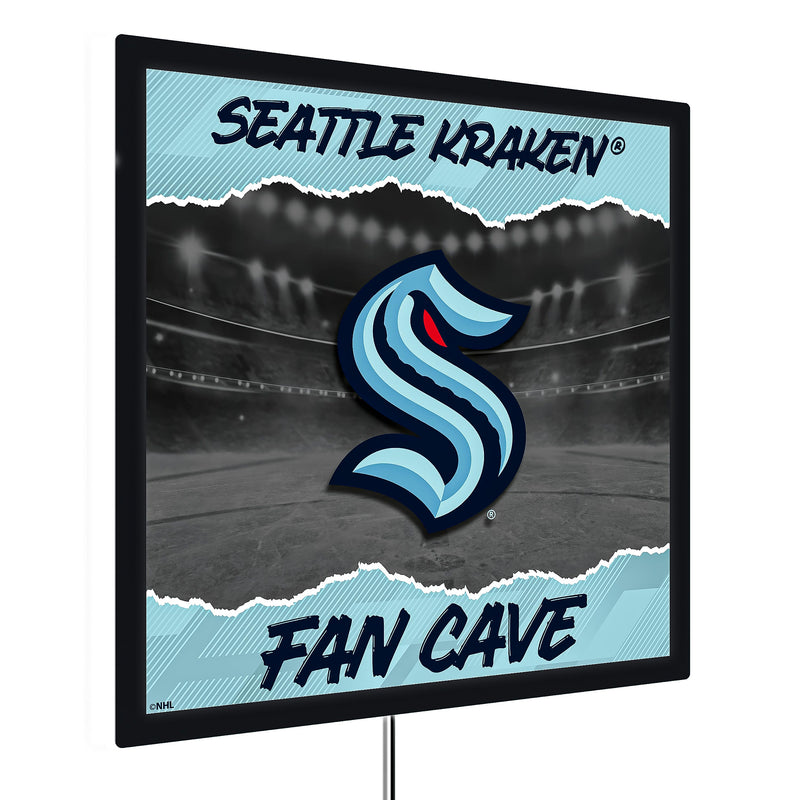 Seattle Kraken 23"H x 23"L LED Wall Decor, Edgelite, Square