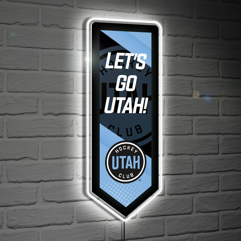 LED Wall Decor, Edgelite, Hockey Pennant, Utah Mammoth