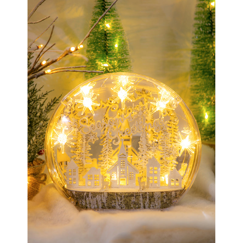 Small Shatterproof LED Disc with Season's Greetings,8led482