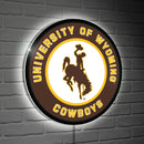 LED Wall Decor, Edgelite, College Football Round, University of Wyoming