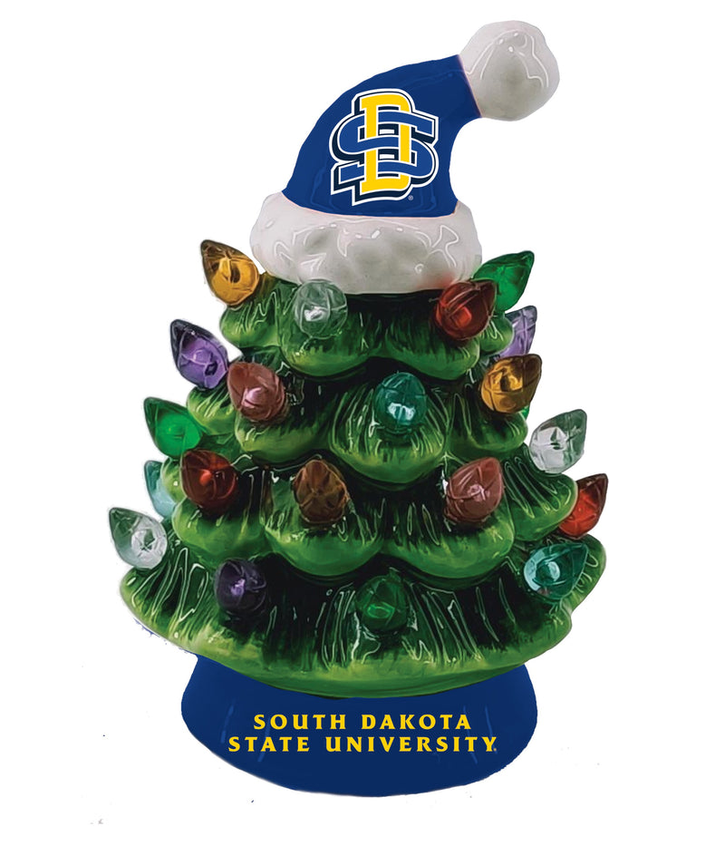 4" Mini LED Tabletop Christmas Tree, South Dakota State University,8led5015mt