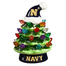 4" Mini LED Tabletop Christmas Tree, US Naval Academy,8led5017mt