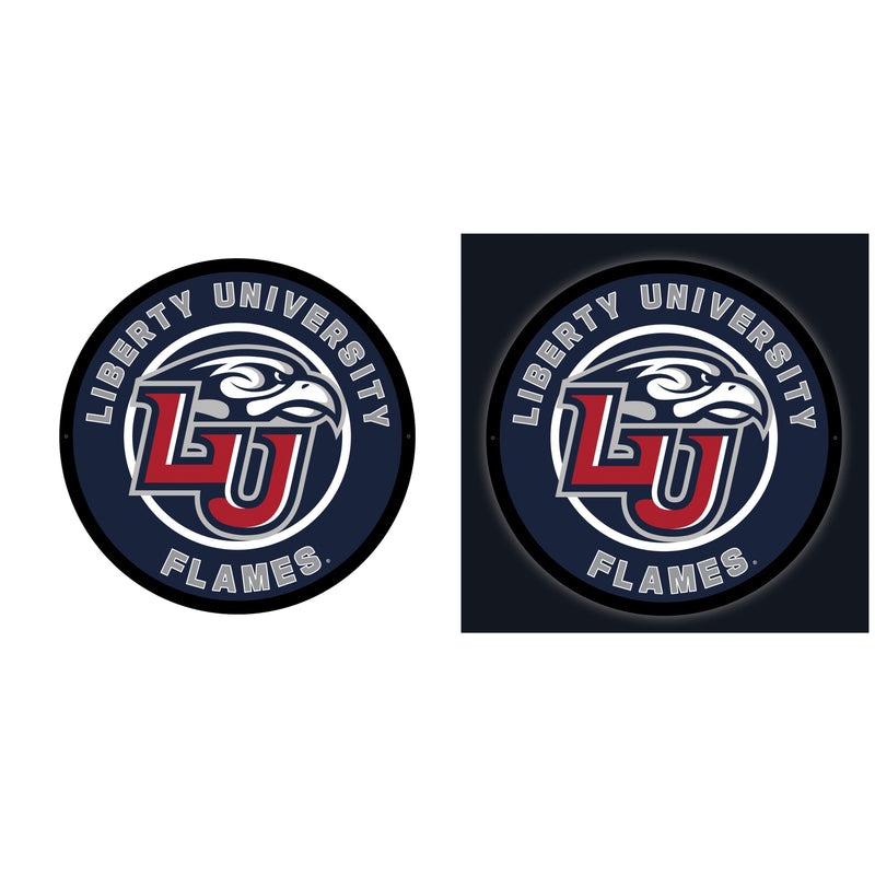 Liberty University College Large Round Edgelite LED Decor
